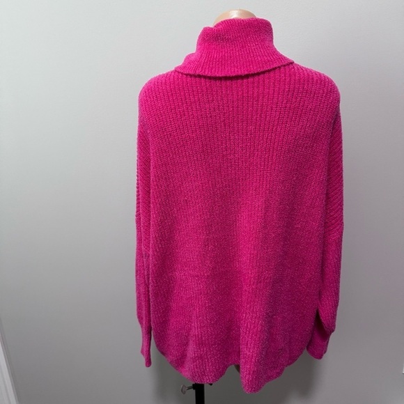 Lovers + Friends Revolve Jade Hot Pink Sweater Turtleneck Small - Picture 4 of 7